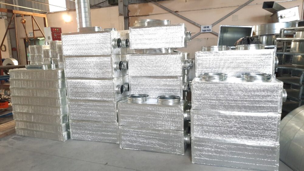 Xốp pe bọc bảo ôn cho ống gió