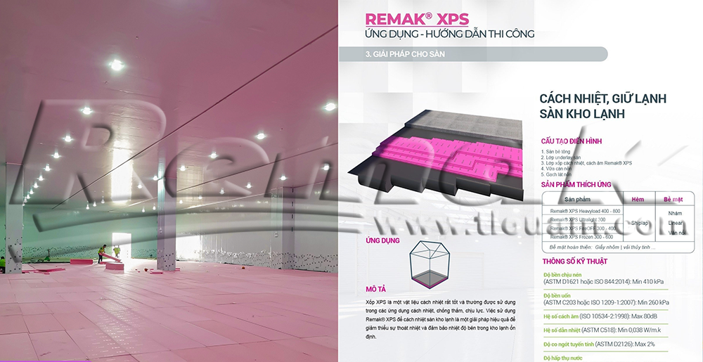 Xốp cách nhiệt Remak® XPS – giải pháp cách nhiệt sàn kho lạnh tại Công ty BW Industrial Hải Phòng